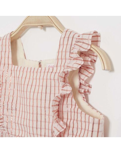 Top Cichy en Coton mélangé rayé rose