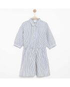Robe Rainy en Coton mélangé à carreaux bleue