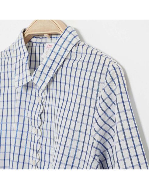 Robe Rainy en Coton mélangé à carreaux bleue