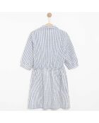 Robe Rainy en Coton mélangé à carreaux bleue