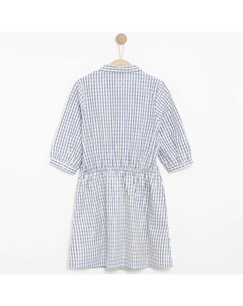 Robe Rainy en Coton mélangé à carreaux bleue