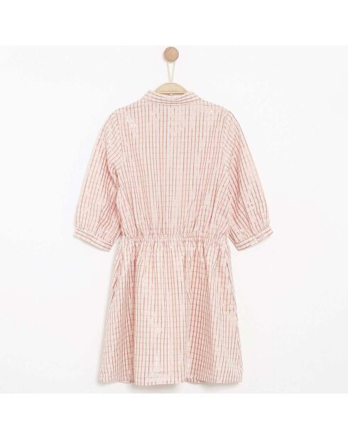Robe Rainy en Coton mélangé à carreaux rose