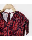 Robe Ramsey imprimé tropical rouge/marine