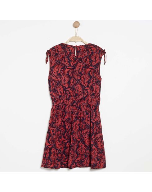 Robe Ramsey imprimé tropical rouge/marine