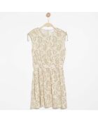 Robe Ramsey imprimé tropical sable