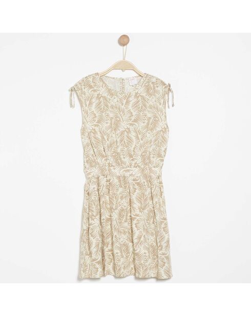 Robe Ramsey imprimé tropical sable