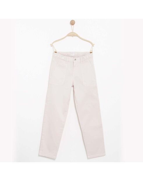 Jean Palty en Coton brodé rose pâle