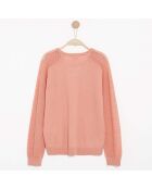 Pull Majoury en Maille mélangée rose