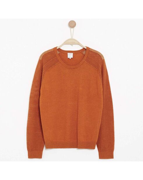 Pull Majoury en Maille mélangée ocre