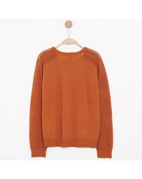 Pull Majoury en Maille mélangée ocre