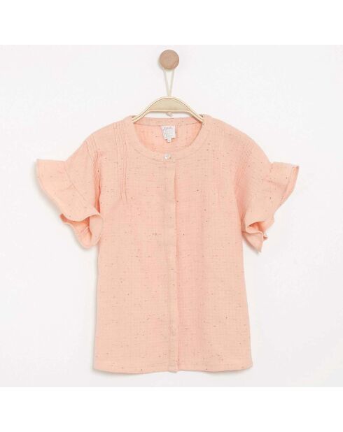 Chemise Cozy en Coton irisé rose