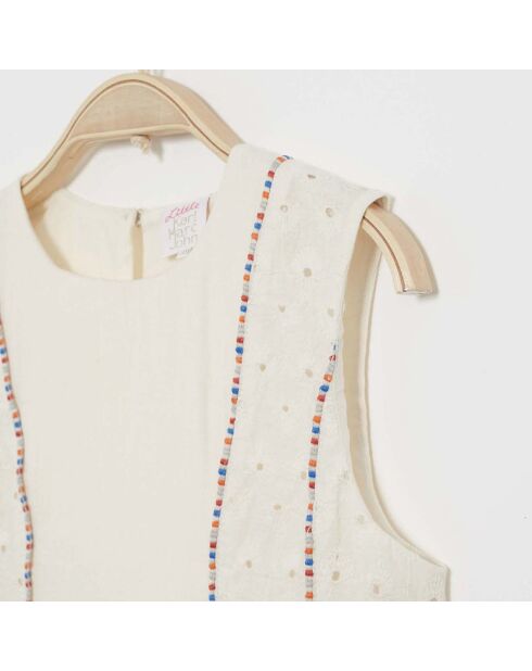 Revery crèmekleurige katoenen jurk