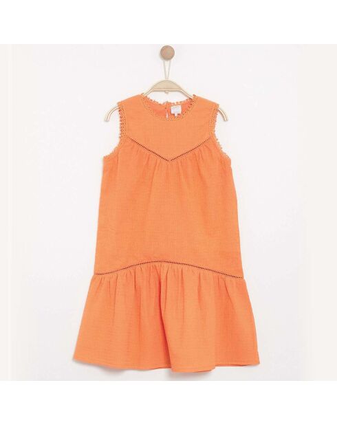 Robe Romanty en Coton orange