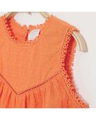 Robe Romanty en Coton orange