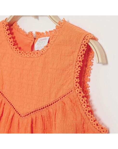 Robe Romanty en Coton orange