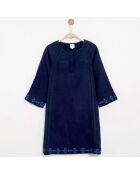 Robe Roujy brodée bleu marine