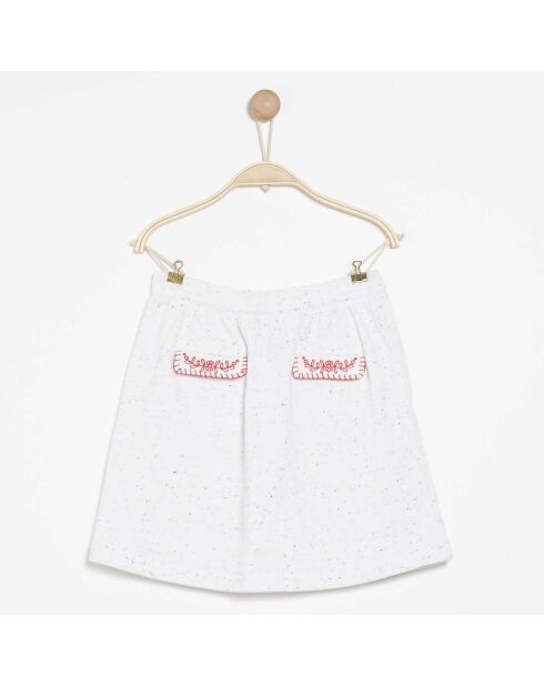 Jupe Jipsy en Coton à broderie blanche