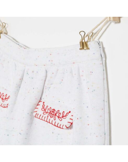 Jupe Jipsy en Coton à broderie blanche