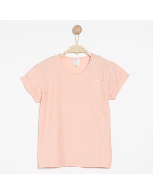 Rosafarbenes Baumwoll-T-Shirt