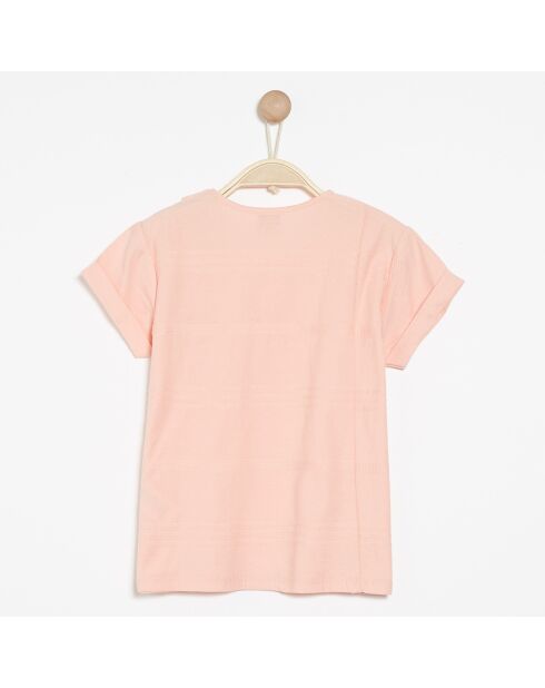 Rosafarbenes Baumwoll-T-Shirt