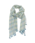 Étole 100% Coton Amarres turquoise - 85x200 cm