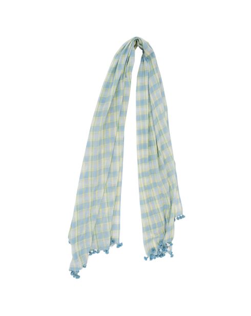 Étole 100% Coton Amarres turquoise - 85x200 cm
