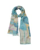 Étole en Coton & Soie Dedely bleue - 50x190 cm