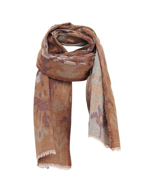 Écharpe 100% Laine Ikat desert - 65x220 cm