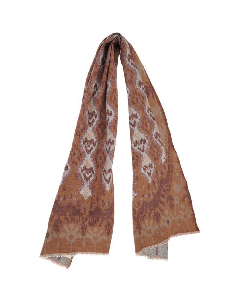 Écharpe 100% Laine Ikat desert - 65x220 cm