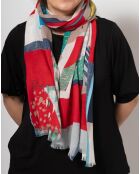 Étole en Coton Salsa rouge - 50x180 cm