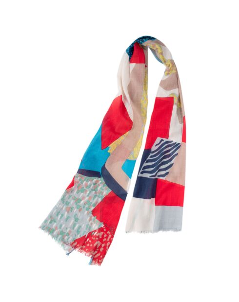 Étole en Coton Salsa rouge - 50x180 cm