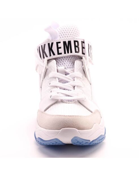 Baskets en Cuir bleu/blanc/violet