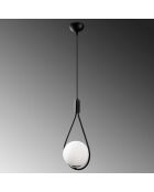 Sospensione nera Mudoni - 20x15x136 cm