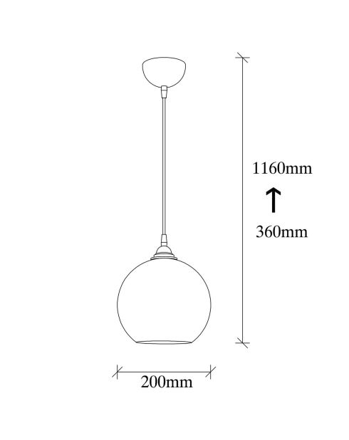 Suspension Gold  doré/noir - 20x20x116 cm