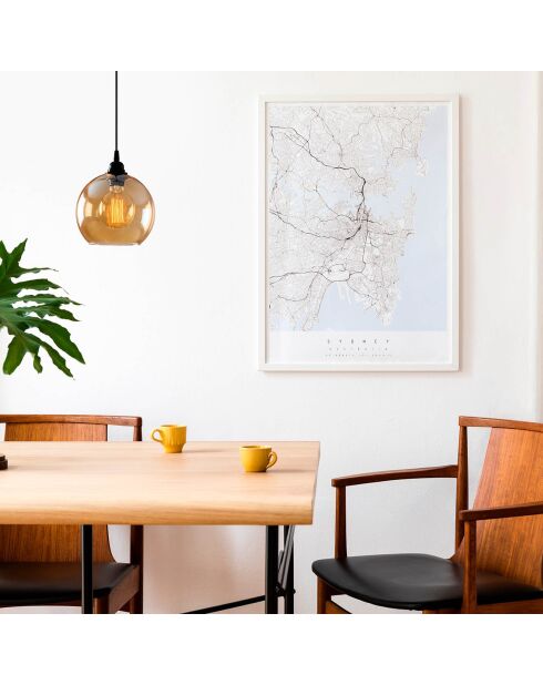 Suspension Gold  doré/noir - 20x20x116 cm