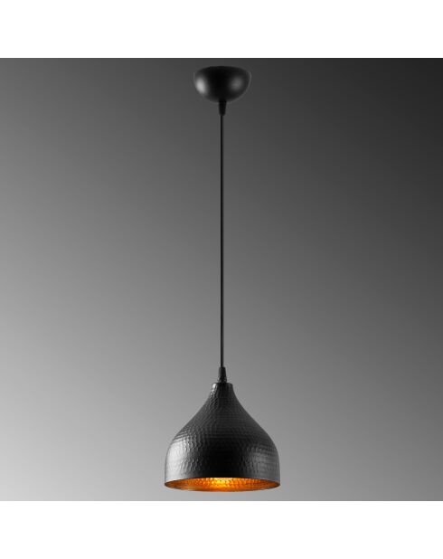 Zwarte tattoo hanglamp - 18x18x114 cm