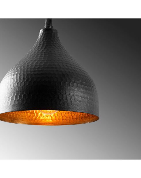 Zwarte tattoo hanglamp - 18x18x114 cm