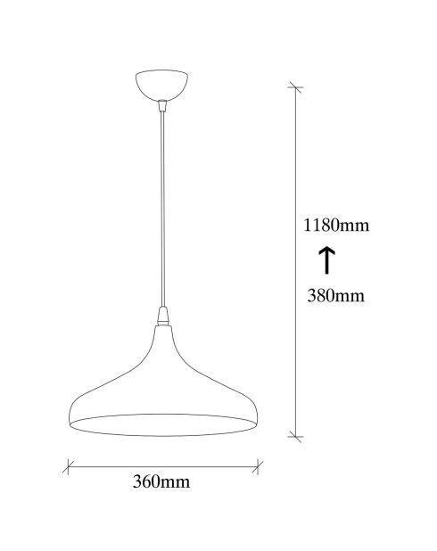 Suspension Tattoo  doré/noir - 36x36x118 cm