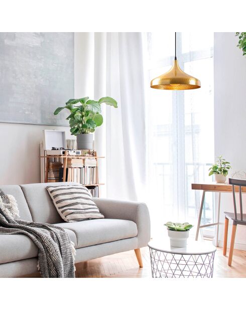 Suspension Tattoo  doré/noir - 36x36x118 cm