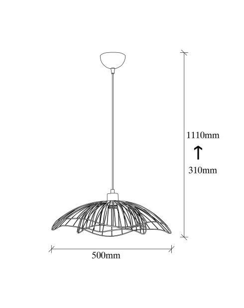 Suspension Farac  noire - 50x50x31 cm