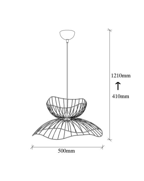 Suspensión Farac negra - 50x50x41 cm