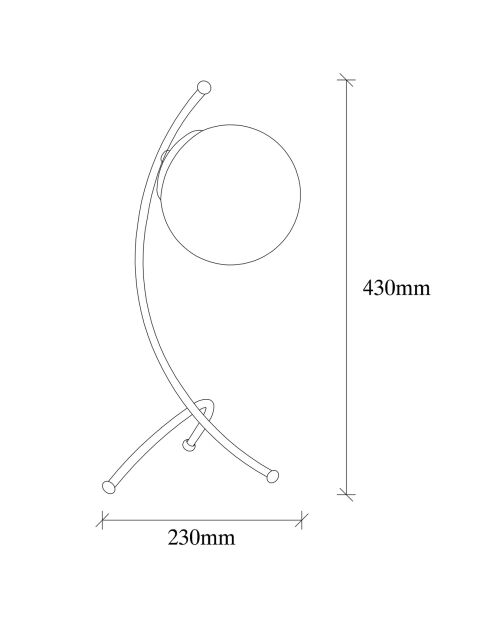 Lampe de table Yay  vintage/blanc - 23x18x43 cm