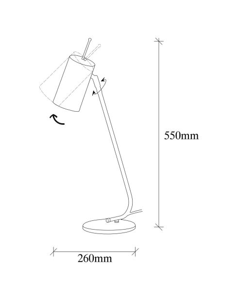 Lampe de table Sivani  noir/doré - 8x26x55 cm