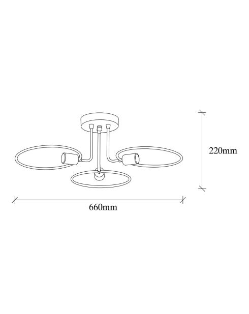 Suspension Circle  noire - 66x66x22 cm