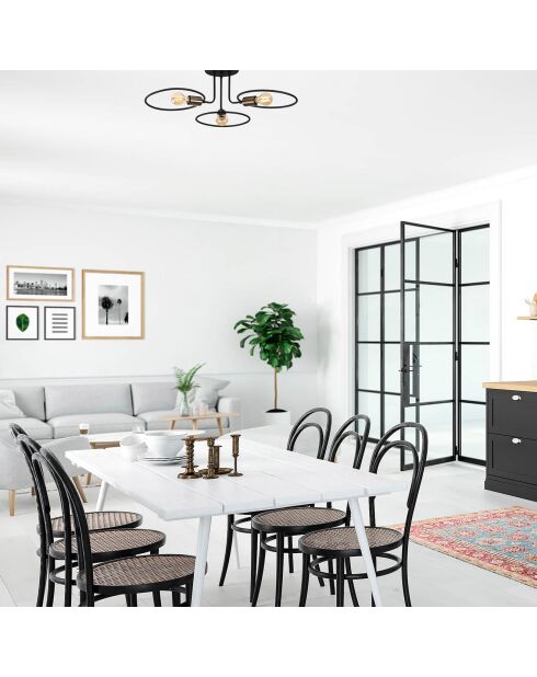 Suspension Circle  noire - 66x66x22 cm