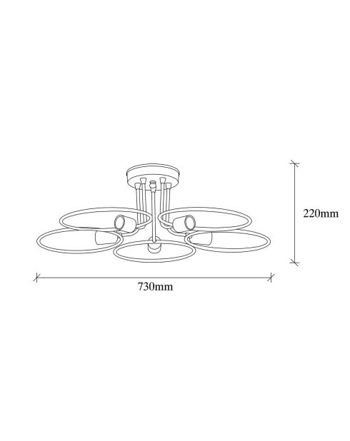 Suspension Circle  noire - 73x73x22 cm