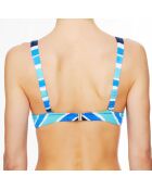 Blaues weiches Triangel-Bikinioberteil La Colorista