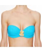 Haut de maillot de bain à coque bandeau La Jean's Beauty turquoise