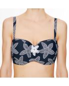 Haut de maillot de bain à coque bandeau La Caraïbes Girl noir