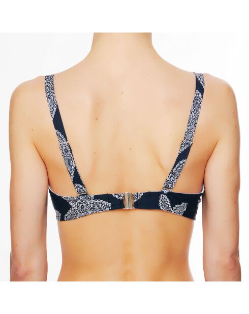 Top bikini a fascia nero per bambina La Caraïbes